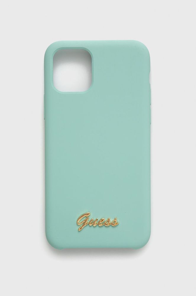 Чохол на телефон Guess колір бірюзовий