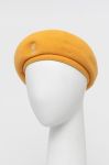 Вовняний берет Kangol колір жовтий вовна