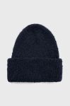 Шапка Pieces колір синій з товстого трикотажу