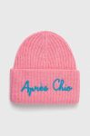 Шапка з домішкою вовни MC2 Saint Barth колір рожевий з товстого трикотажу (2847107)