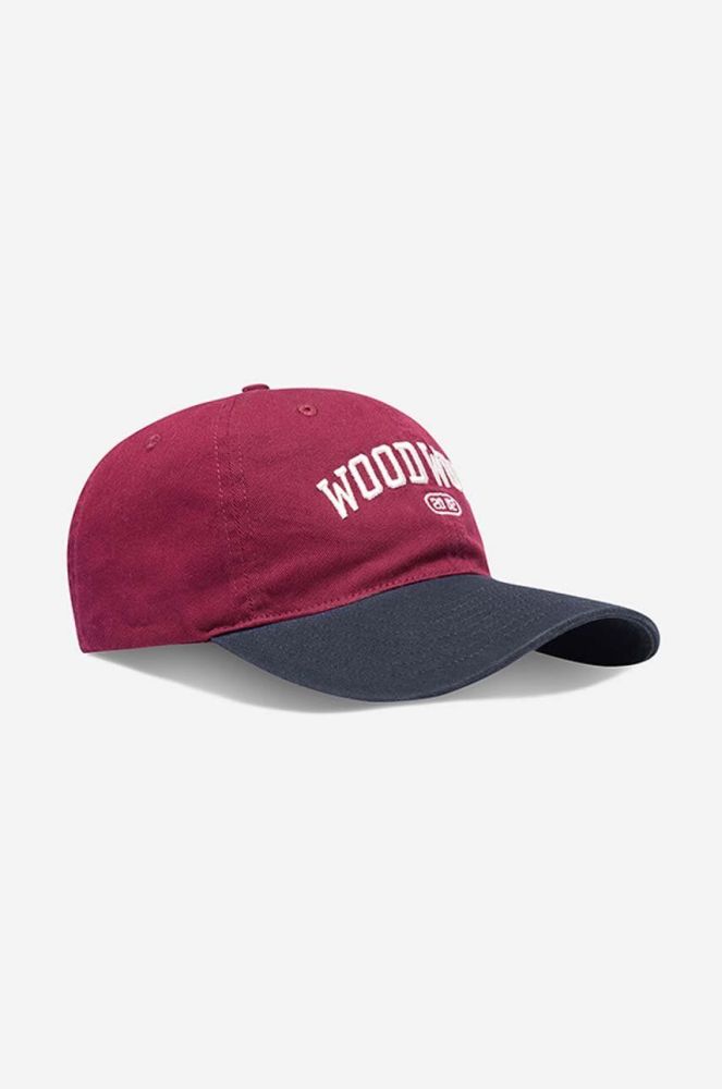Бавовняна бейсболка Wood Wood Brian колір червоний з аплікацією 12130807.7083-RUST