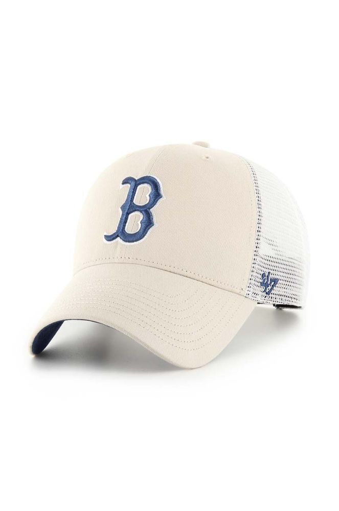 Кепка 47brand MLB Boston Red Sox колір бежевий з аплікацією
