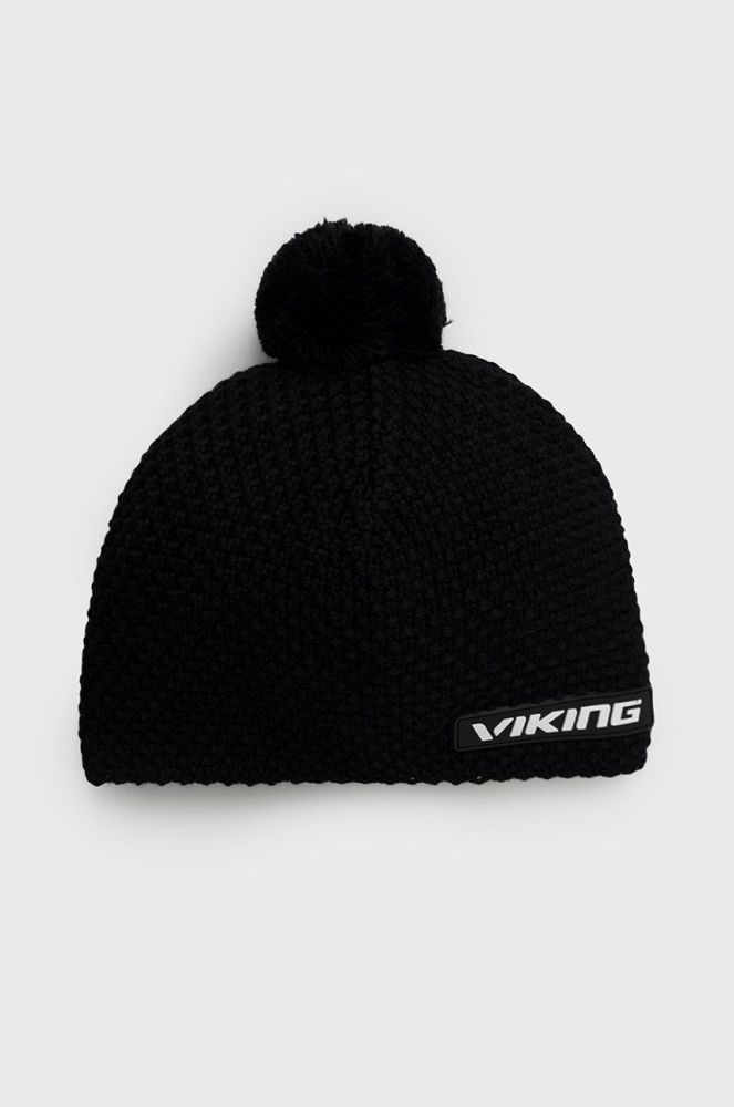 Шапка Viking колір чорний вовна