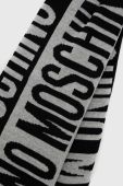 Вовняний шарф Moschino колір сірий візерунок (2566698)