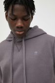 Кофта G-Star Raw чоловіча колір фіолетовий з капюшоном однотонна