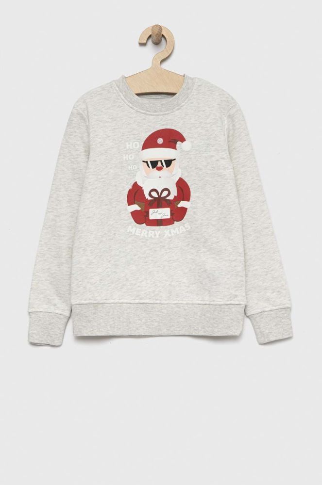 Дитяча кофта Jack & Jones колір білий з принтом
