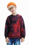 Дитяча кофта Desigual колір бордовий візерунок