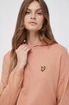 Светр з домішкою вовни Lyle & Scott жіночий колір помаранчевий легкий