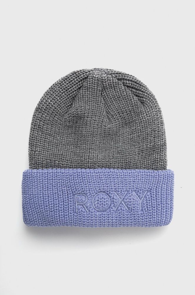 Шапка Roxy Freja колір сірий