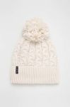 Шапка Burton Zipy колір білий з товстого трикотажу