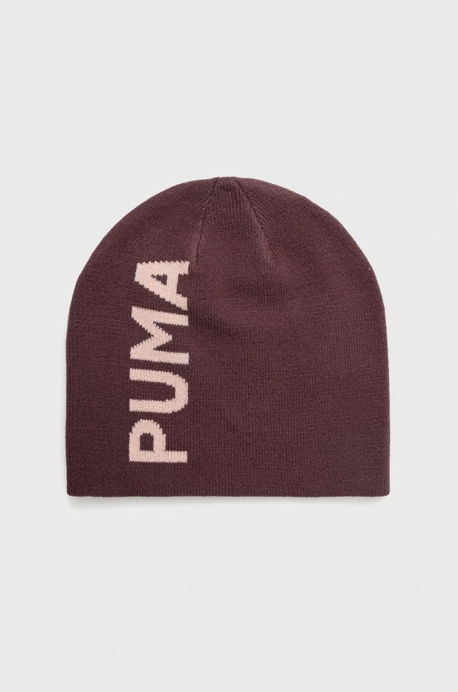 Шапка Puma колір фіолетовий з тонкого трикотажу (2700026)