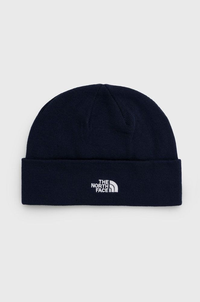 Шапка The North Face колір синій з товстого трикотажу (2672106)