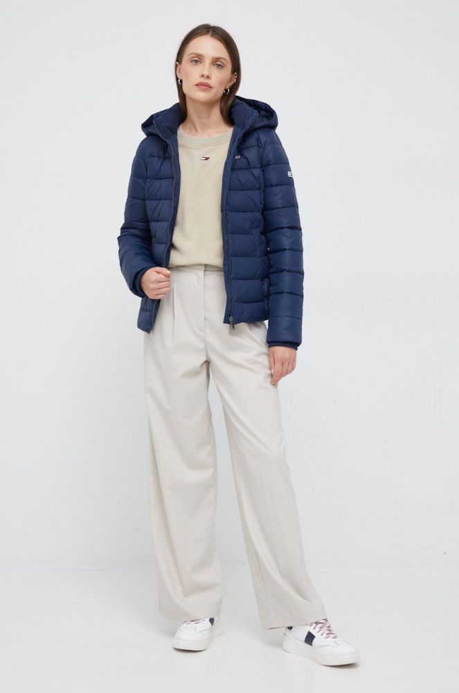 Куртка Tommy Jeans жіноча колір синій зимова (2460307)