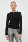 Лонгслів з домішкою кашеміру Pinko колір чорний