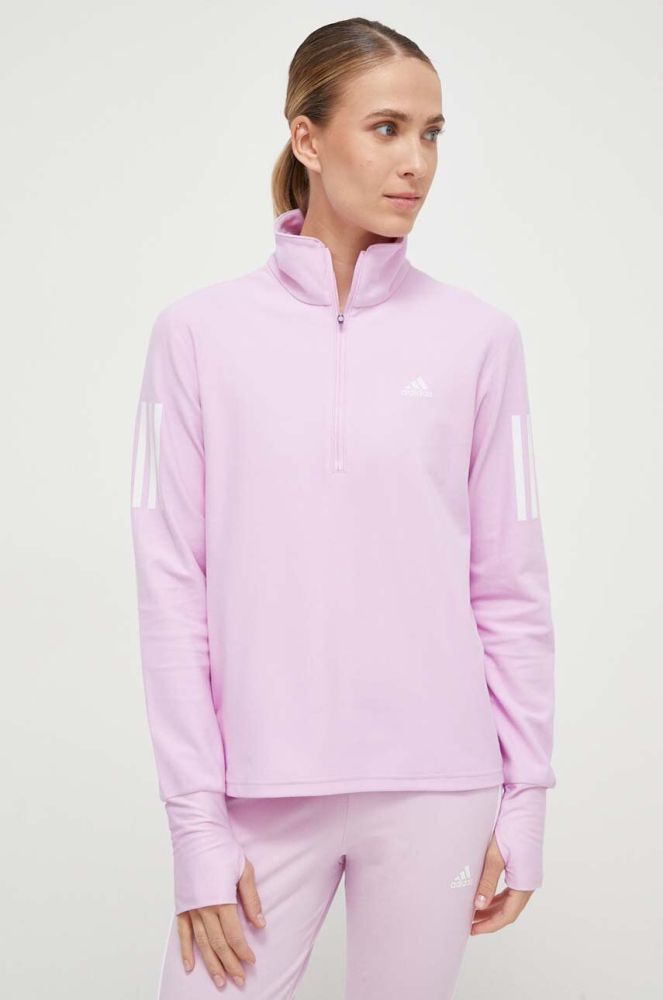 Кофта для бігу adidas Performance Own the Run колір рожевий з принтом (3647421)