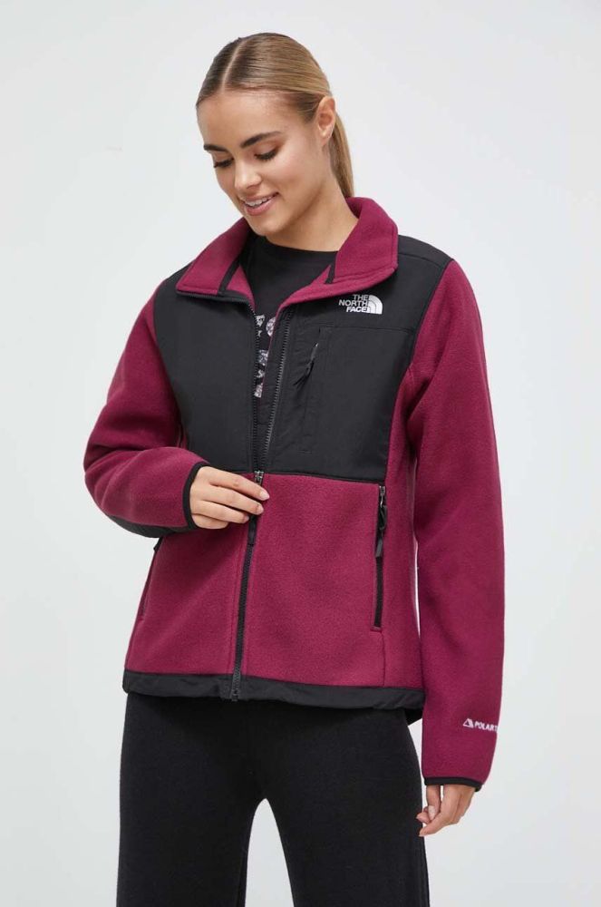 Спортивна кофта The North Face Denali колір фіолетовий з аплікацією