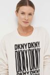 Кофта Dkny жіноча колір бежевий з принтом