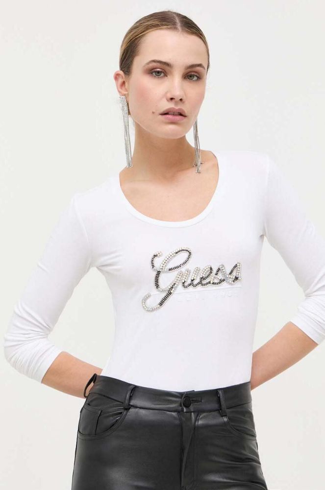 Лонгслів Guess жіночий колір білий (3332735)