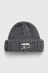Вовняна шапка Drykorn колір сірий вовна