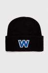Вовняна шапка Weekend Max Mara колір чорний з товстого трикотажу вовна