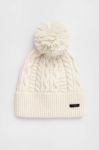 Шапка Pepe Jeans Tallis колір бежевий з товстого трикотажу
