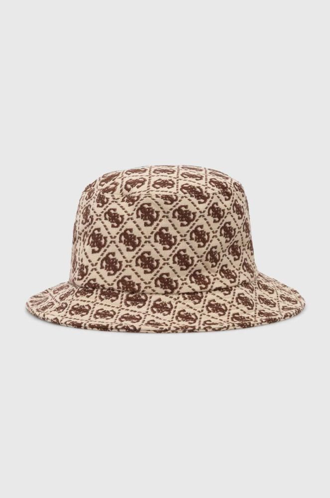 Капелюх Guess колір бежевий