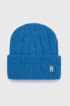 Шапка з домішкою вовни Tommy Hilfiger колір блакитний (3519823)