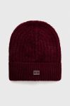Шапка з домішкою вовни Tommy Jeans колір бордовий (3585469)