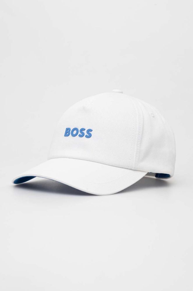 Бавовняна бейсболка Boss Orange BOSS ORANGE колір білий однотонна