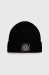 Вовняна шапка Guess колір чорний вовна