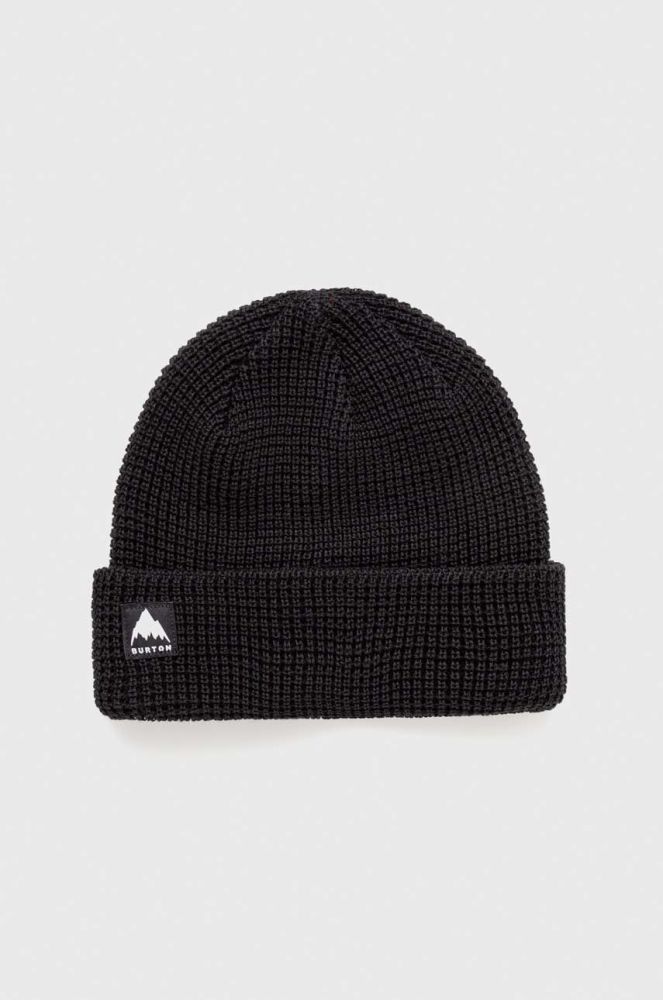 Шапка Burton Recycled Waffle колір чорний з товстого трикотажу