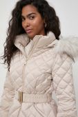 Пухова куртка Guess жіноча колір бежевий зимова (3504012)