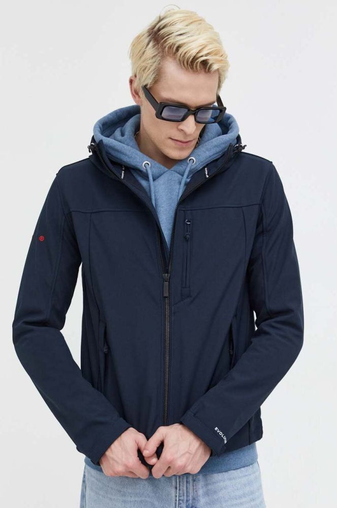 Куртка Superdry чоловіча колір синій перехідна (3489811)
