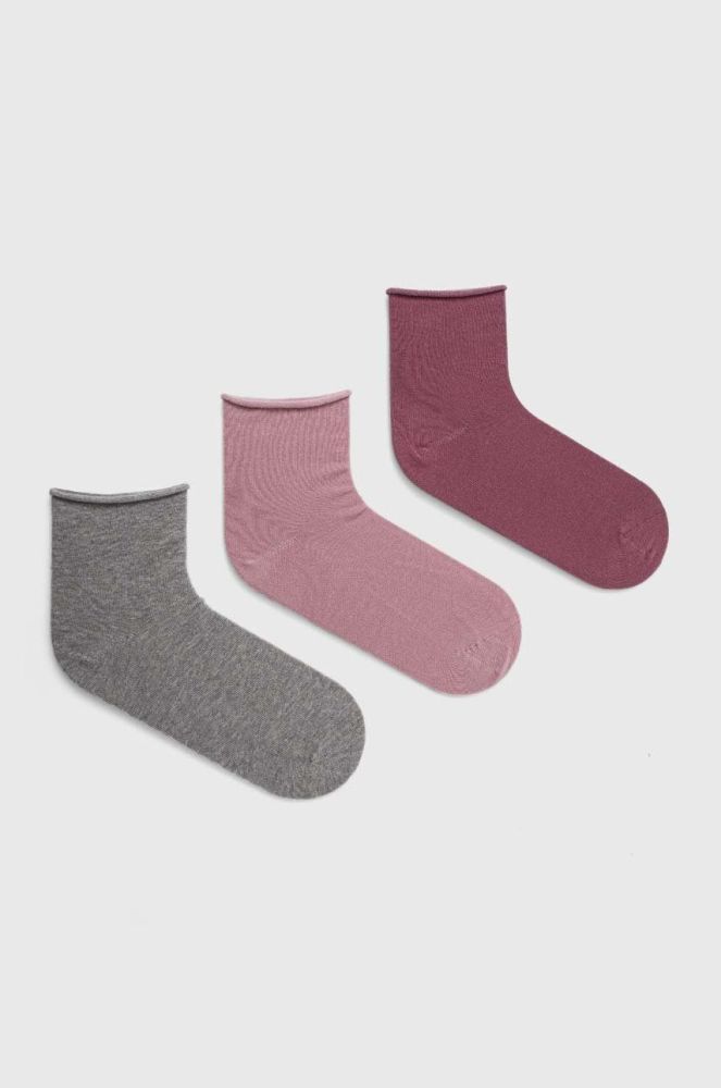 Шкарпетки United Colors of Benetton 3-pack жіночі колір барвистий (3401012)
