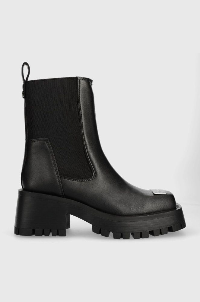 Черевики Steve Madden Sharpen жіночі колір чорний на плоскому ходу SM19000045