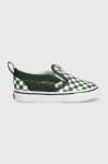 Дитячі кеди Vans TD Slip-On V колір зелений