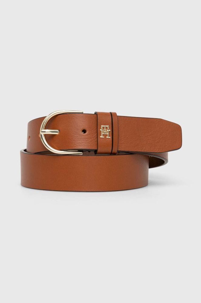 Шкіряний ремінь Tommy Hilfiger жіночий колір коричневий (3482404)