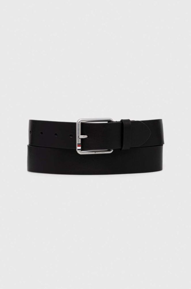 Шкіряний ремінь Tommy Hilfiger чоловічий колір чорний (3471126)