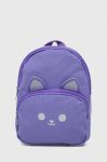 Дитячий рюкзак United Colors of Benetton колір фіолетовий малий з принтом