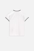 Дитяче бавовняне поло Coccodrillo колір білий однотонний