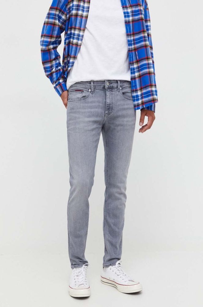 Джинси Tommy Jeans Austin чоловічі колір сірий