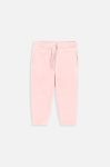 Дитячі спортивні штани Coccodrillo ZC3120101SGN SOFT ALPINE GIRL NEWBORN колір рожевий однотонні