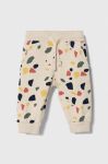 Бавовняні штани для немовлят zippy колір сірий візерунок