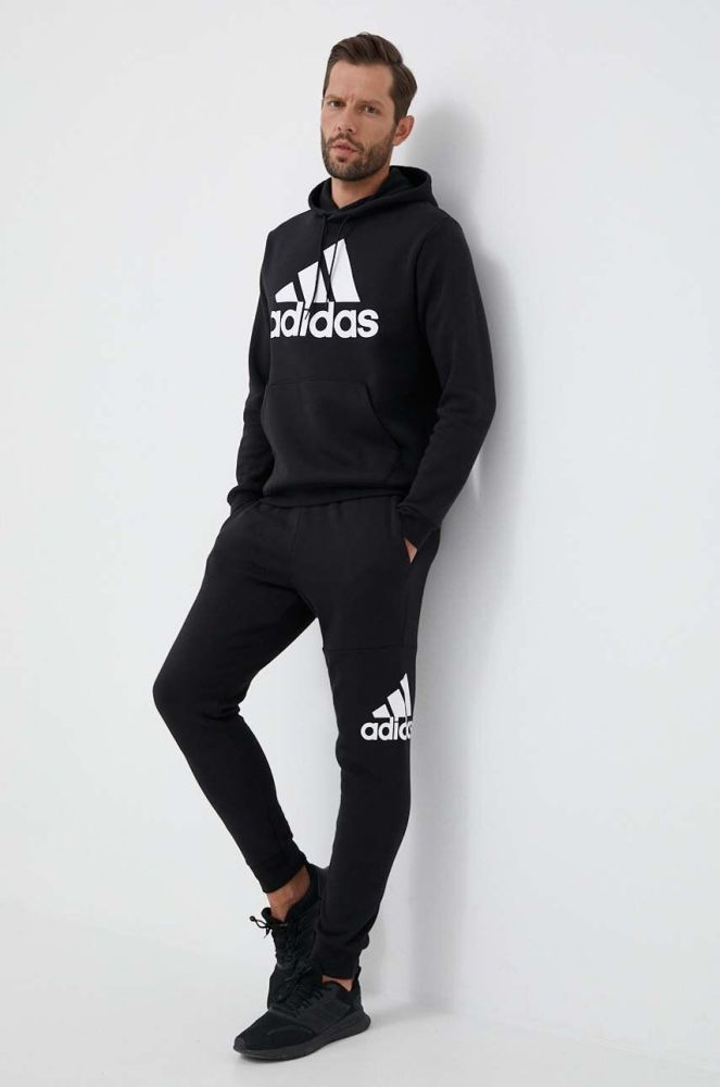 Спортивні штани adidas колір чорний з принтом (3332981)