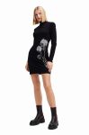 Сукня Desigual колір чорний mini облягаюча (3551389)