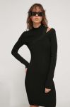 Сукня HUGO колір чорний mini облягаюча (3642410)