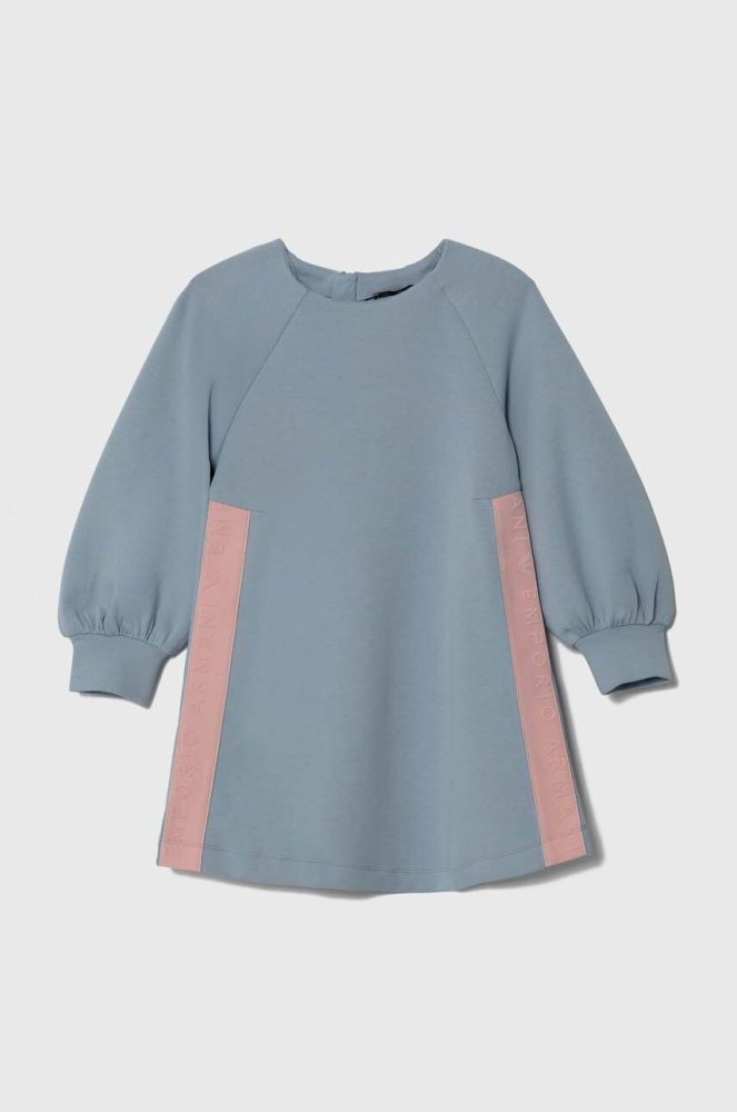 Дитяча сукня Emporio Armani mini oversize колір блакитний
