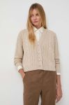 Вовняний кардиган Max Mara Leisure колір бежевий