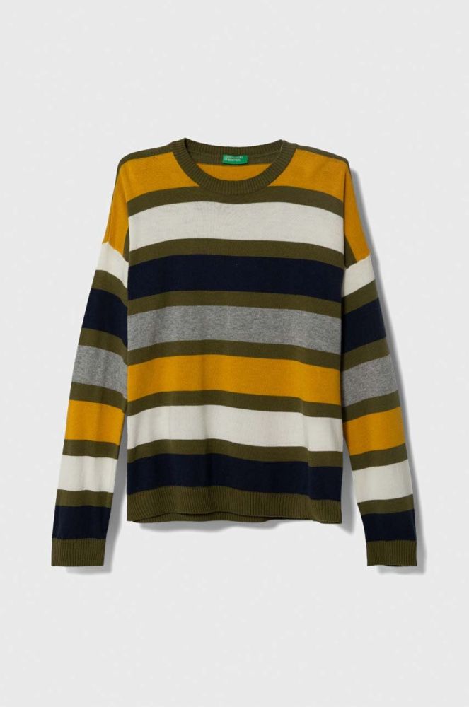 Дитячий светр з домішкою вовни United Colors of Benetton легкий колір барвистий (3416681)