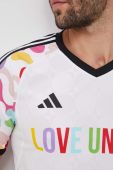 Тренувальна футболка adidas Performance Pride Tiro колір білий візерунок